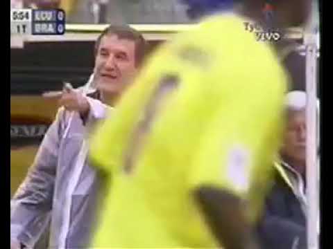 Eliminatorias Mundial 2006: Ecuador 1-0 Brasil (17/11/2004). Narración en español.