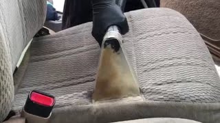 Guy Vacuums Dirt off Car Seat- Is Yours This Dirty?