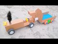 How To Make A Diy Cardboard Tractor Trolley New Model Craft Handmade Craft Craftingartfulhands