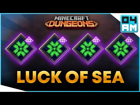 What If? QUADRUPLE LUCK OF THE SEA - Impossible Enchantment Combo Showcase in Minecraft Dungeons