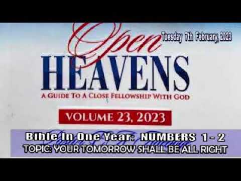 Open Heavens Tuesday 7th February, 2023