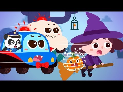Scary Witch's Catching Pumpkins | Super Police Patrol Team | Halloween Songs | BabyBus Cartoon