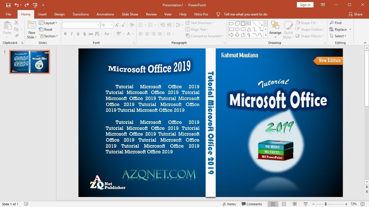 Book Cover Design in PowerPoint 2019 Tutorial