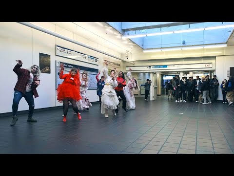 Thriller flash mob at Waterfront Station