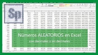 Excel - Números aleatorios con decimales y sin decimales. Fijar los números aleatorios. Español HD