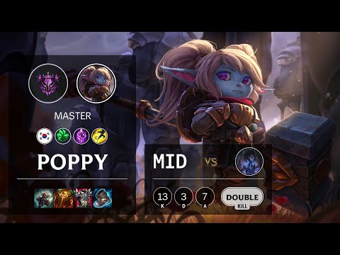 Poppy Mid vs Sylas - KR Master Patch 10.23