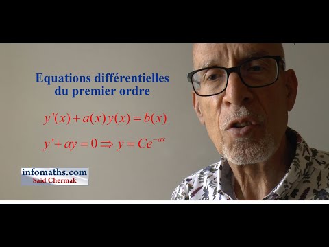 EQUATIONS DIFFERENTIELLES DU PREMIER ORDRE. PARTIE I