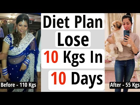 How To Lose Weight Fast 10 Kgs in 10 Days | Full Day Diet Plan For Weight Loss In Hindi | Fat to Fab Video