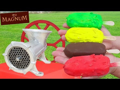 EXPERIMENT COLORFUL ICE CREAM vs MEAT GRINDER COOL EFFECT