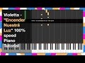 Violetta - "Encender Nuestra Luz" 100%speed Piano ...