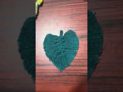 How to make macrame leaf in easy steps #diy #macramecrafts #viral #decorideas 