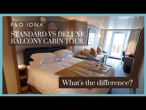 Comparing P&O Iona's balconies - Standard Balcony v Deluxe Balcony cabin tour comparison