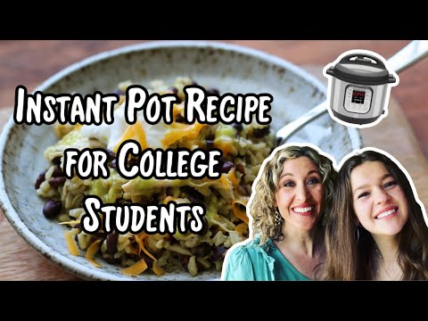 Easy Instant Pot Recipe for College Students: Rice, Beans and Chicken with Salsa!