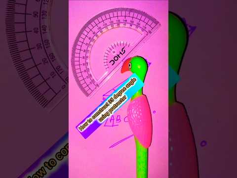 How to construct 35 degree angle using protractor#shorts