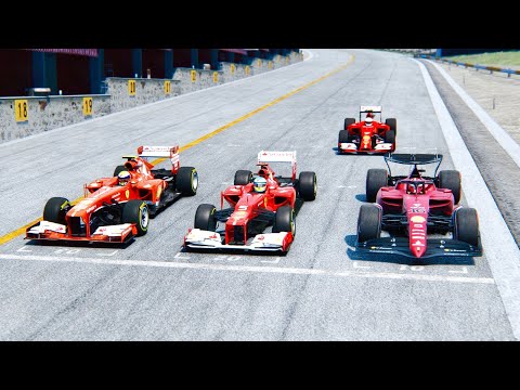 Ferrari F1 2022 vs Ferrari F1 2011-2012-2013 at Spa Francorchamps