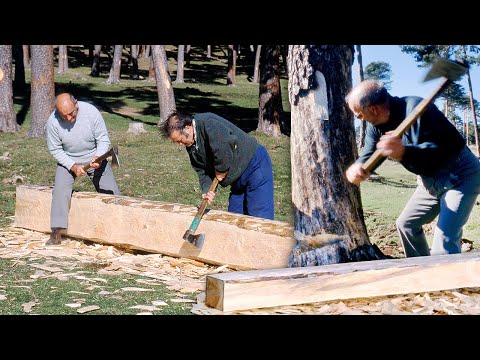 , title : 'HACHEROS Y ASERRADORES de madera. Así eran los oficios de transformar troncos en tablas | Documental'