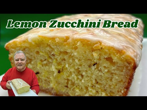Lemon Zucchini Bread - A delicious glazed bread that’s soft & filled with zucchini and lemon juice 