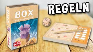 BOX (Voll verschachtelt!) - Spielregeln TV (Spielanleitung Deutsch) - NSV Roll and Write