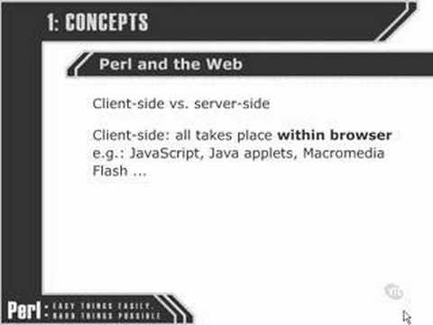 Perl Tutorials -Part 2- Perl and the Web