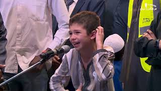 VERY EMOTIONAL:  YOUNG BOY CRIES WHILE SPEAKING TO