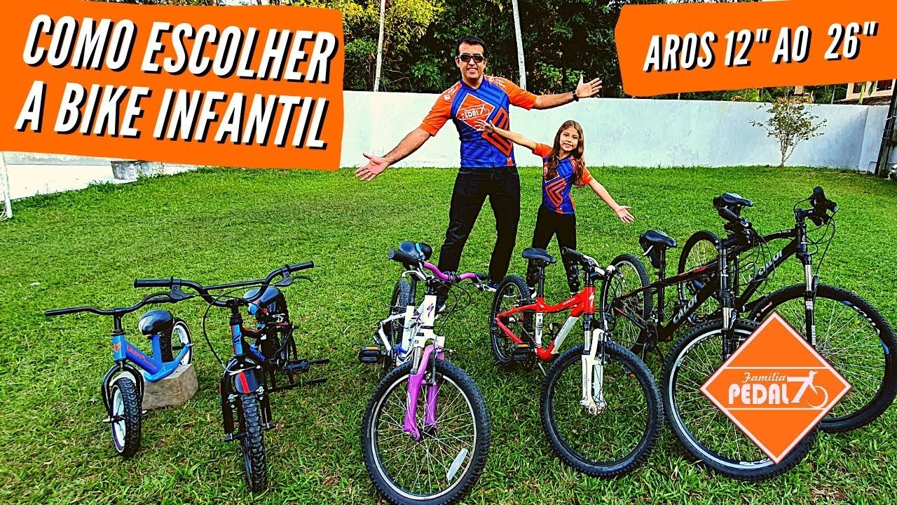 Como escolher uma bicicleta infantil | Aro 12 ao aro 26 - By Família Pedal 7