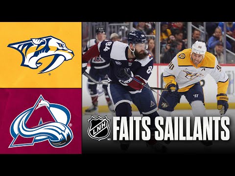 Predators vs Avalanche 16/01/26 | Faits saillants