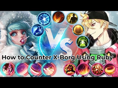 How to Counter X.Borg Using Ruby in MLBB ~ Fighter Build + Vengeance + Assassin Emblem ~ Ruby Guide