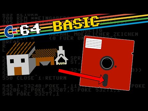 C64 Basic Tutorial: PETSCII Grafiken auf Diskette speichern & laden