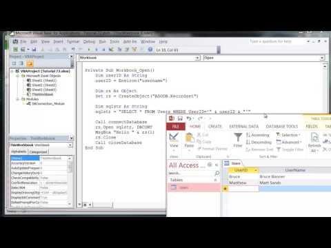Excel 2010 VBA Tutorial 73   ADODB   SQL WHERE Clause