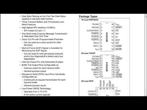 CAN контролер MCP2515 и CAN трансивер MCP2551