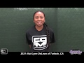 2021 Kai Lynn DeLeon Speedy Slapper Second Base And Shortstop Skills Video CA Grapettes