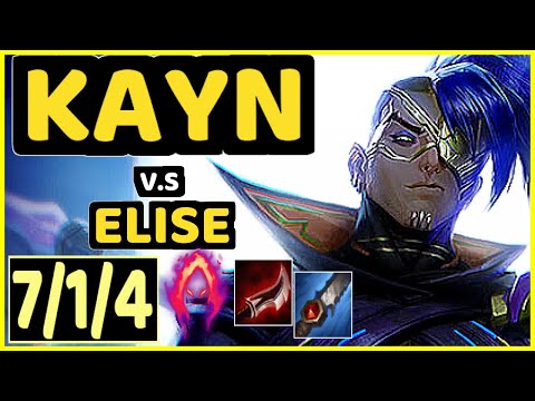 KARASMAI (KAYN) vs ELISE - 7/1/4 KDA JUNGLE GAMEPLAY - NA Ranked GRANDMASTER