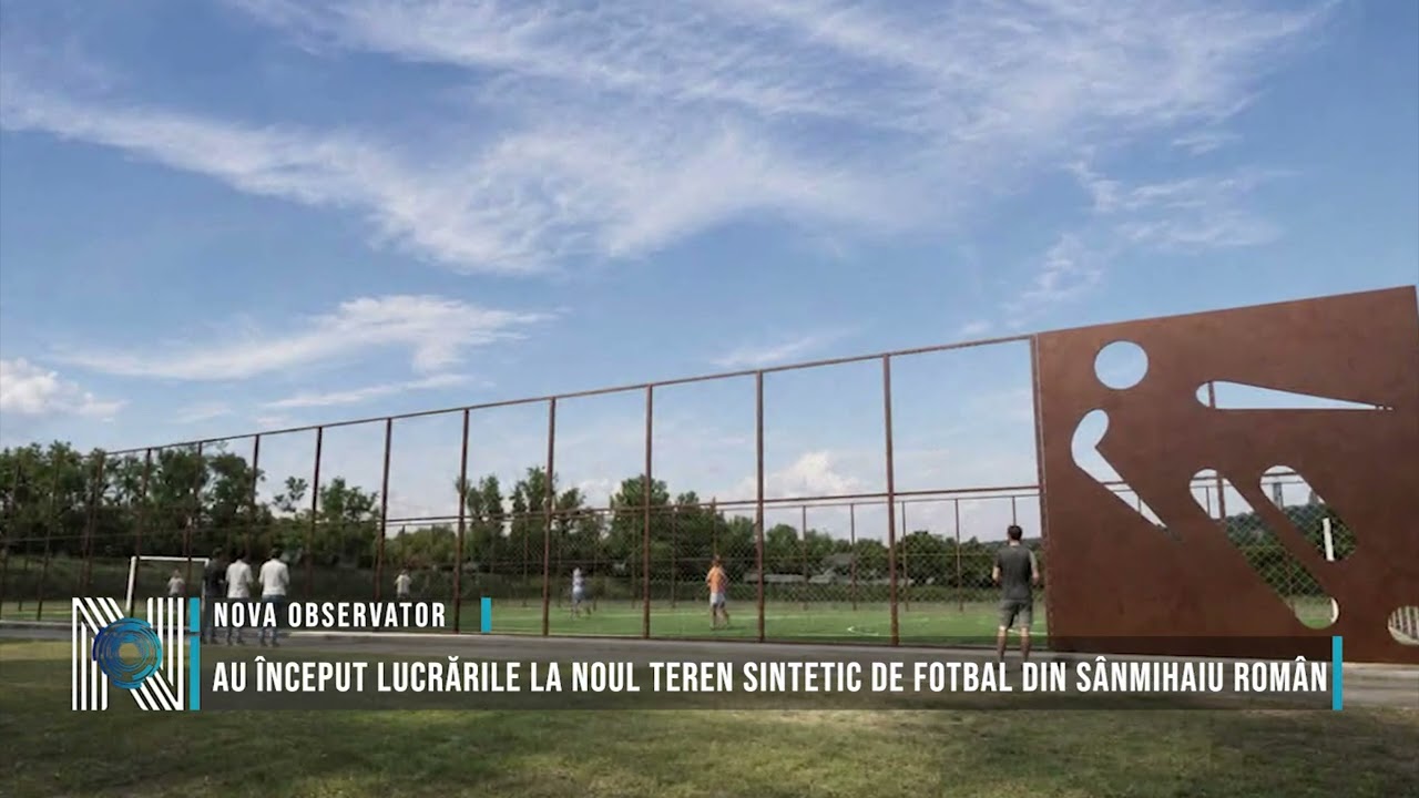 Au început lucrările la noul teren sintetic de fotbal din Sânmihaiu Român