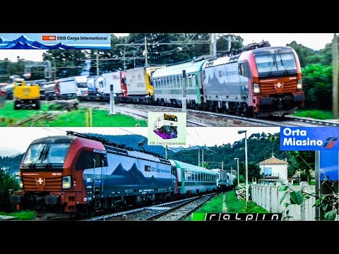 Un bel BIS di RO.LA trainate dalle Vectron E193 SBB CI in transito nella stazione di Orta - MIasino