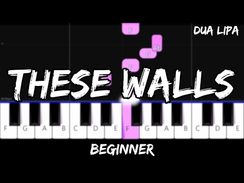 Dua Lipa - These Walls - Easy Beginner Piano Tutorial - For 1 Hand