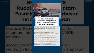 Rudal Iran Menghantam Pusat Keuangan Terbesar Tel Aviv Ramat Gan, Ini Kesaksian Warga