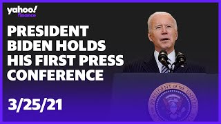 President Biden holds his 1st news conference at the White House