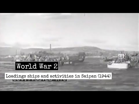 World War 2 - Landings Crafts And Ships Outside Ships On Saipan (1944) - Pacific Theater Of The War
