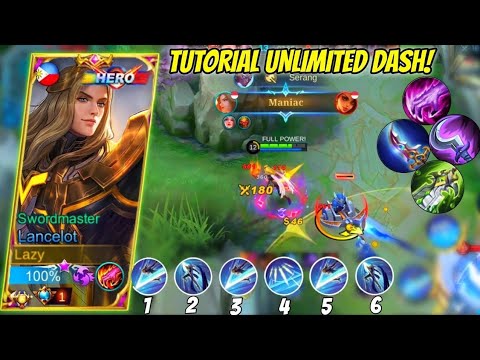 TUTORIAL FAST HAND PAKE LANCELOT UNLIMITED DASH | PAKE KOMBO DAN BUILD INI LANGSUNG MANIAC!! -MLBB