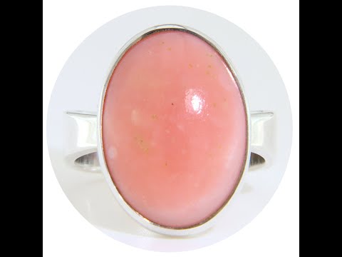 Inel Argint 925 Opal roz Natural Oval - Delicat si Cald