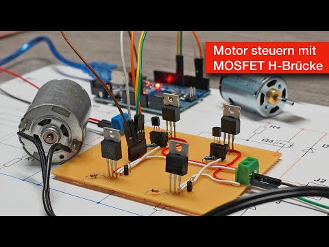 Arduino DC Motor mit MOSFET H-Brücke steuern | Einstellbare Drehrichtung & Geschwindigkeit