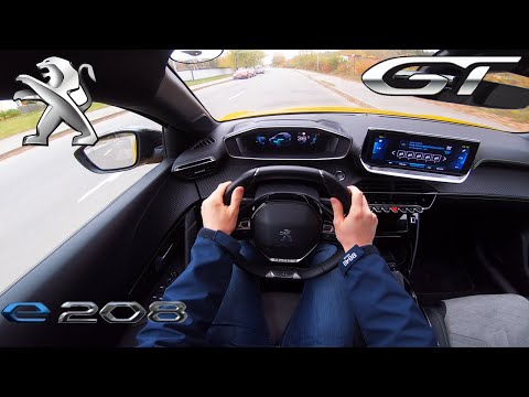 2021 Peugeot e-208 GT (136 HP 50 kWh) EV POV Test Drive