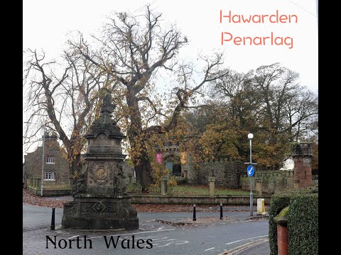 Town tour of Hawarden (Penarlag) - The Flintshire Village (North Wales, UK).