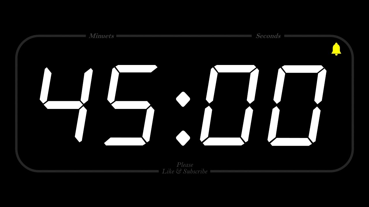 45 MINUTE - TIMER & ALARM - Full HD - COUNTDOWN