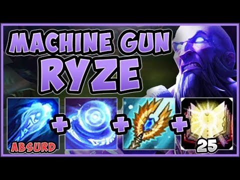HOW IS THIS CHAMP NOT NERFED?? MACHINE GUN RYZE IS 100% UNFAIR! RYZE TOP GAMEPLAY! League of Legends