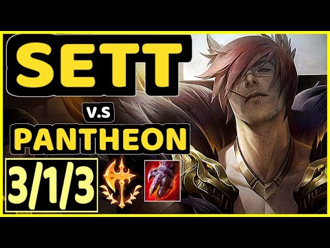 BIOPANTHER (SETT) vs PANTHEON - 3/1/3 KDA TOP CHALLENGER GAMEPLAY - OC