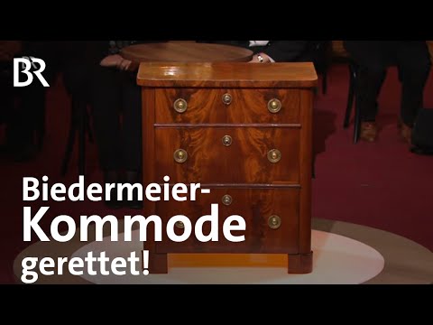 Gerettet aus einer Scheune: Kleine Biedermeier-Kommode aus Kuba-Mahagoni | Kunst + Krempel | BR