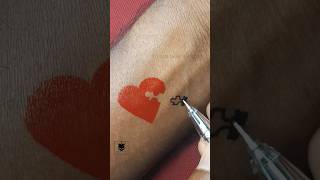 Puzzle heart deisgn | Temporary diy tattoo designs.