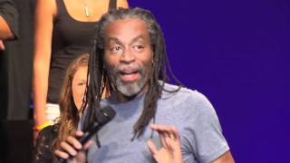 Bobby McFerrin leads an impromptu prayer for Japan and Christchurch . . . and the whole world