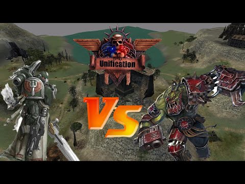 Dawn of War - Unification mod 1 v 1 Dark Angels vs Orks (Insane Ai with Advenced Tactics)